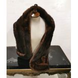 Fine Mink Fur Shoulder Stole, nicely shaped, with pockets, very good condition