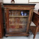 Walnut Pier Cabinet, inlaid with burr walnut, brass mounted borders and decorative gilt mounts, on