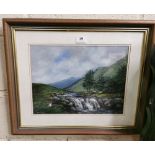 NIALL CAMPION, Oil on Board, “Ashleigh Falls, Co. Mayo”, framed, 30cm x 40cmW