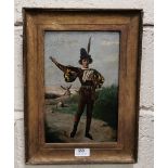 19thc Dutch Oil Painting on Tin “The Orator”, 29 x 19cm, in a gold frame