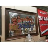 Dunville's Whiskey Advertising Mirror.