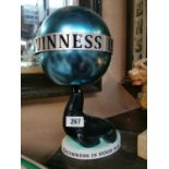 Rare early 20th C. Carltonware Guinness Seal advertising lamp