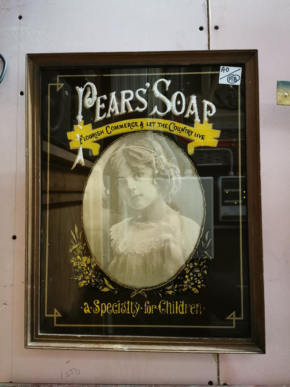 Pears Soap advertising mirror.