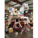 Tinplate Carnival Horse on Metal Bracket.