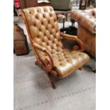 Pair of Leather Upholstered Armchairs