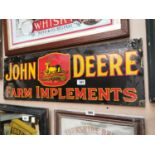 John Deere enamel advertising sign.