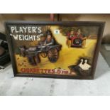 Players Weights Wooden Advertising Sign.
