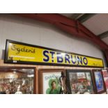 Rare Ogden's St Bruno enamel advertising sign.