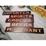 Five Wooden Signs.