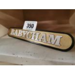 Rare 1950s Babycham advertising sign.