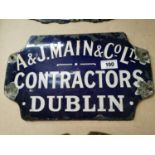 A&J Main & Co Ltd Enamel Sign.