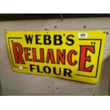 Webb's Reliance Flour advertising Sign.