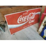 Coca Cola advertising sign.