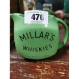 Millers Whiskeys Water advertising Jug.