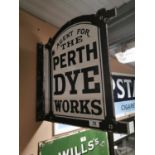 Perth Dye Works Enamel Advertising Sign