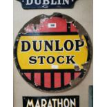 Dunlop Stock enamel advertising sign.