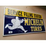 Michelin Tires Enamel Sign.