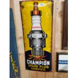 Champion Spark Plug Service enamel advertising sign.