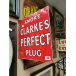 Smoke Clarke's Perfect Plug advertising sign.