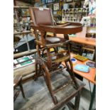 19th C. Mahogany Childs Feeding Chair