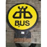 Metal Dublin Bus Stop Sign.