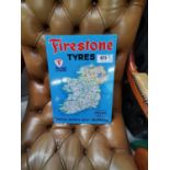 Firestone Tyres tinplate advertisement.