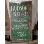 Hudson Soap Tin Plate Sign