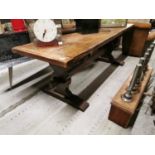 19th C. Oak Refectory Table.