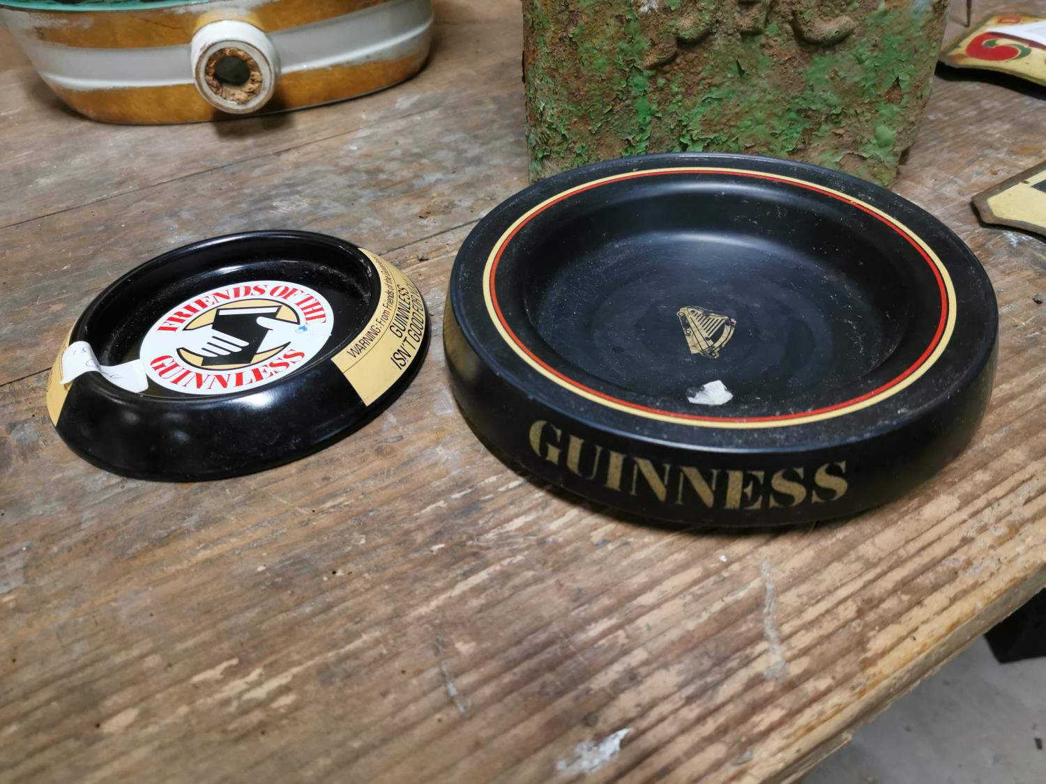 Two Guinness Advertising Ashtrays