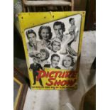 Picture Show Advertising Sign.