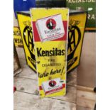 Kensitas Fine Cigarettes tinplate advertising sign.