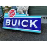 Buick enamel light up advertising sign.