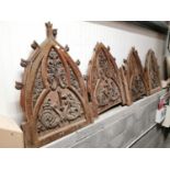 Four Carved Oak Religious Arches.