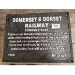 Railway Company Rule Cast Iron Sign.
