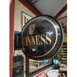 1970s Guinness light up double sided hanging sign.