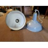 Pair of 1940's Industrial lamp shades.