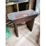 19th. C. pine stool.