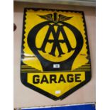 AA Garage enamel advertising sign..