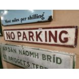 Alloy No Parking road sign