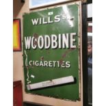 Will's Woodbine enamel advertising sign.