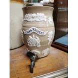 19th C. Ceramic Irish Whiskey Dispenser.