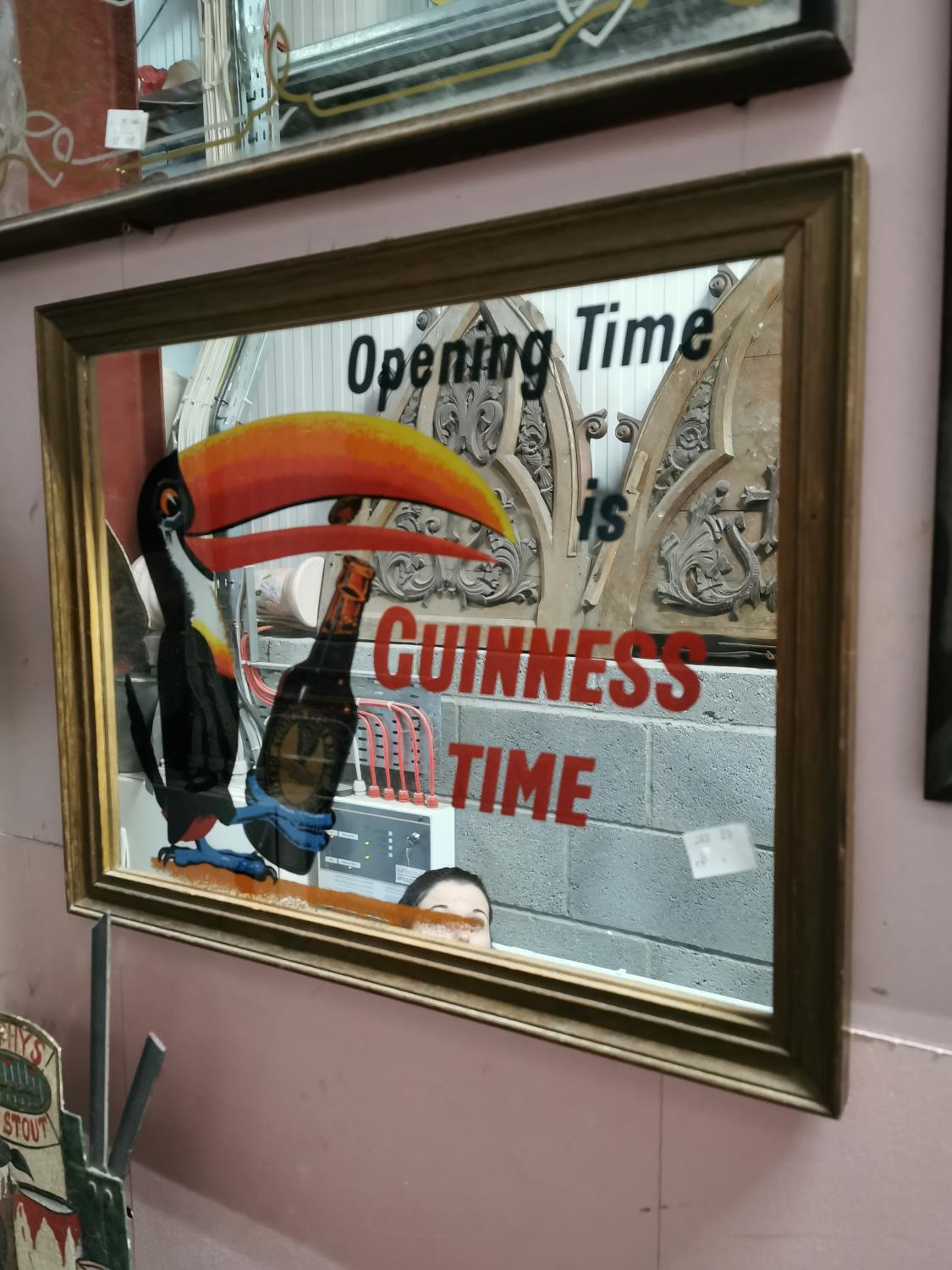 Guinness Time advertising mirror.