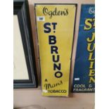 Ogden's St Bruno tinplate advertising sign.