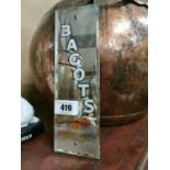 Rare Bagots Liqueur 15 Years Old Whiskey Advertising Mirror.