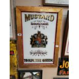 Mustard Manufacturers by Appointment to H.M. the Queen framed advertising sign.