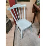 Vintage painted pine kitchen chair.