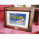 Ogden's St. Julien framed advertising showcard