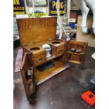 Edwardian Oak Smokers Cabinet.