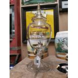 Red Seal glass whisky dispenser.