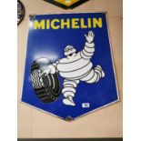 Early 20th C. Michelin enamel advertising sign.